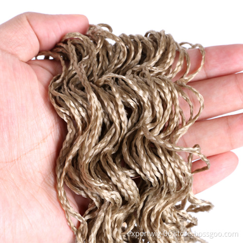 Colorful Braiding Hair Extension Zizi Braids Synthetic Hair 22 inch Curly Straight Micro Braids